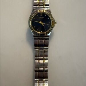 Citizen Gold and Silver Watch with Dark Dial